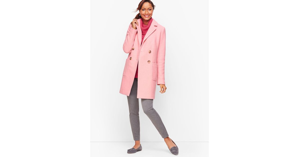 light pink wool coat