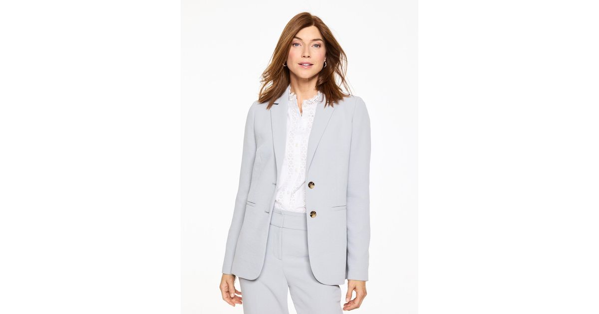 Talbots Smashing6 Talbots Polished Crepe Blazer in White | Lyst