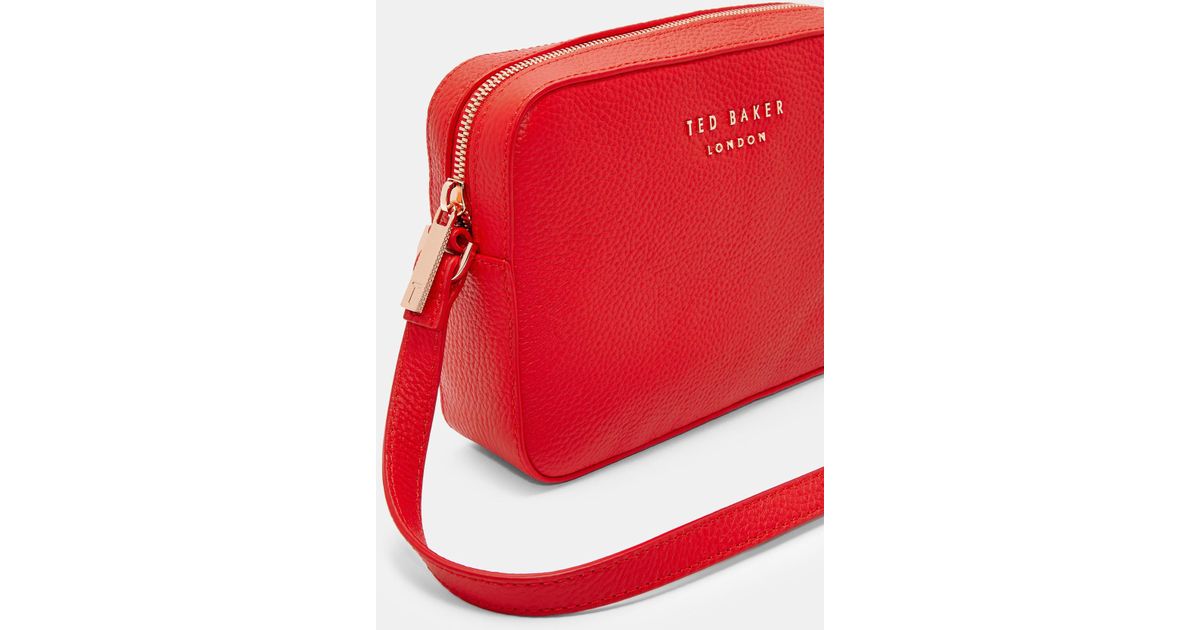 Ted Baker Soft Leather Camera Bag in Red | Lyst