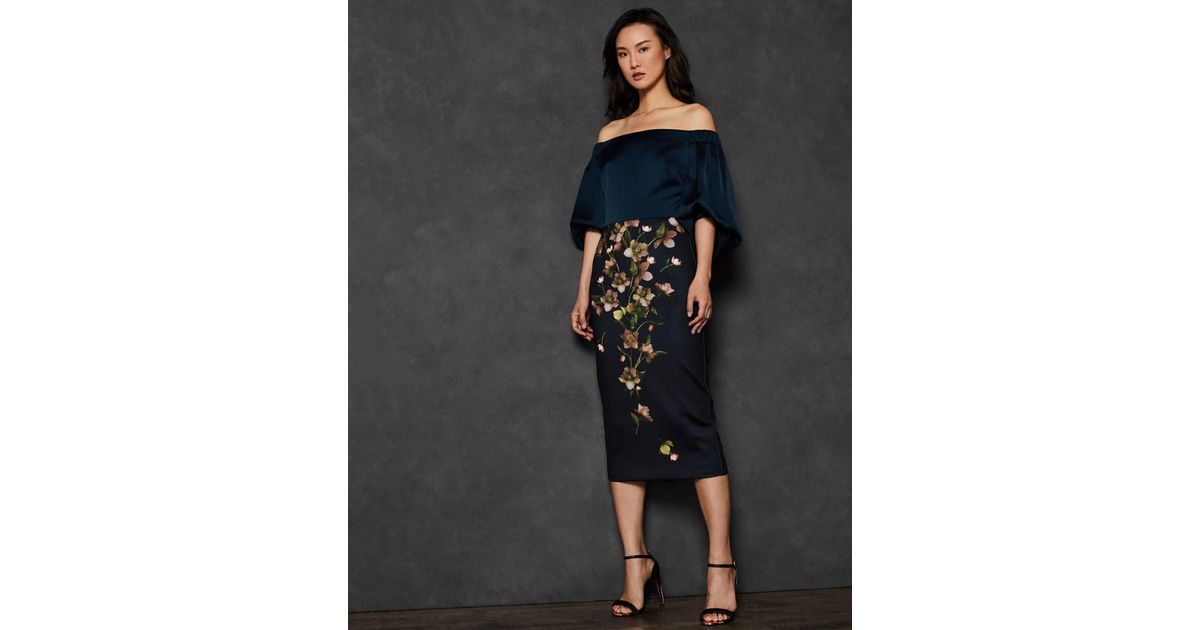 Arboretum Off Shoulder Midi Dress 