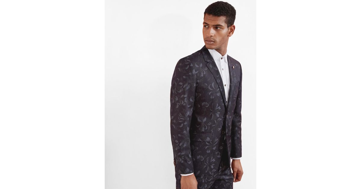 Ted Baker Floral Wool Jacket in Navy (Blue) for Men Lyst Canada