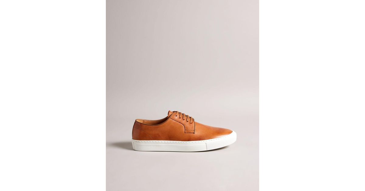 Ted Baker Leather Derby Shoe And Trainer Hybrid in Brown for Men | Lyst UK