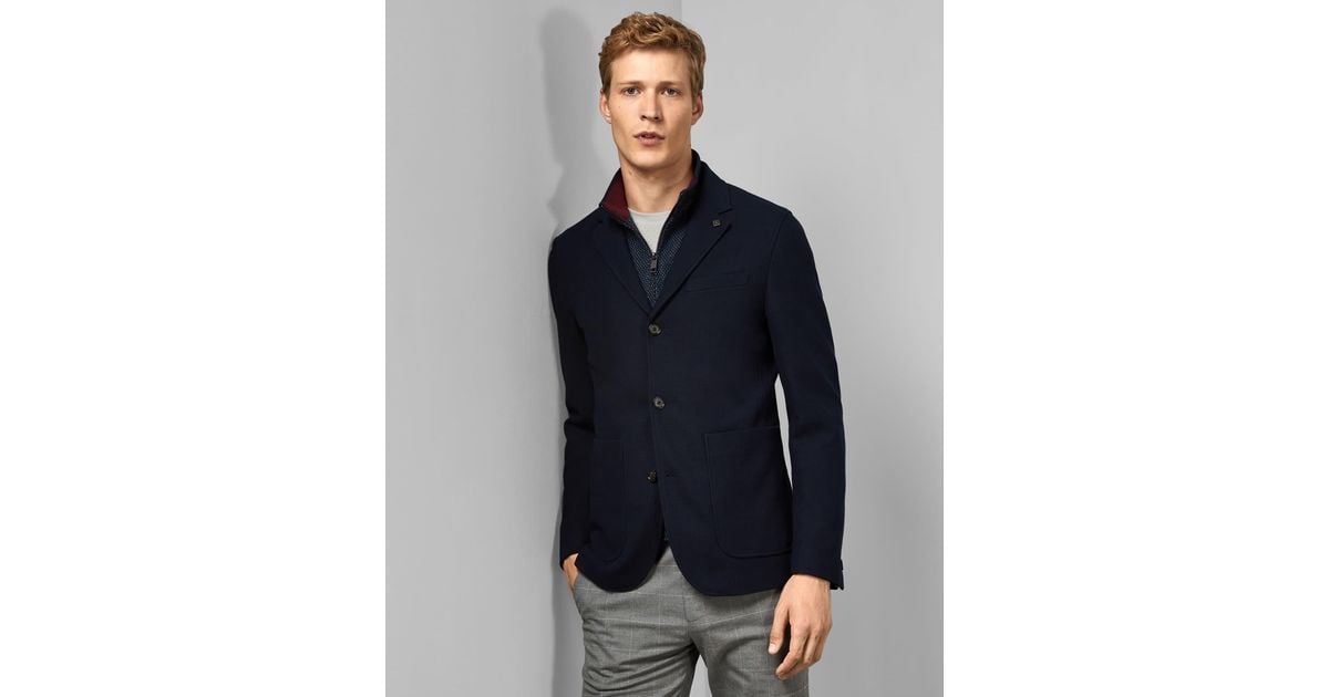 Ted Baker Jersey Jacket With Removable Inner in Blue for Men | Lyst UK