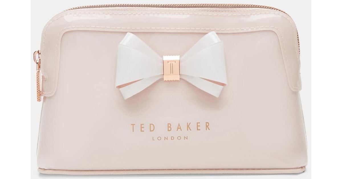 Ted Baker Synthetic Curved Bow Make Up Bag in Mid Pink (Pink) Lyst UK