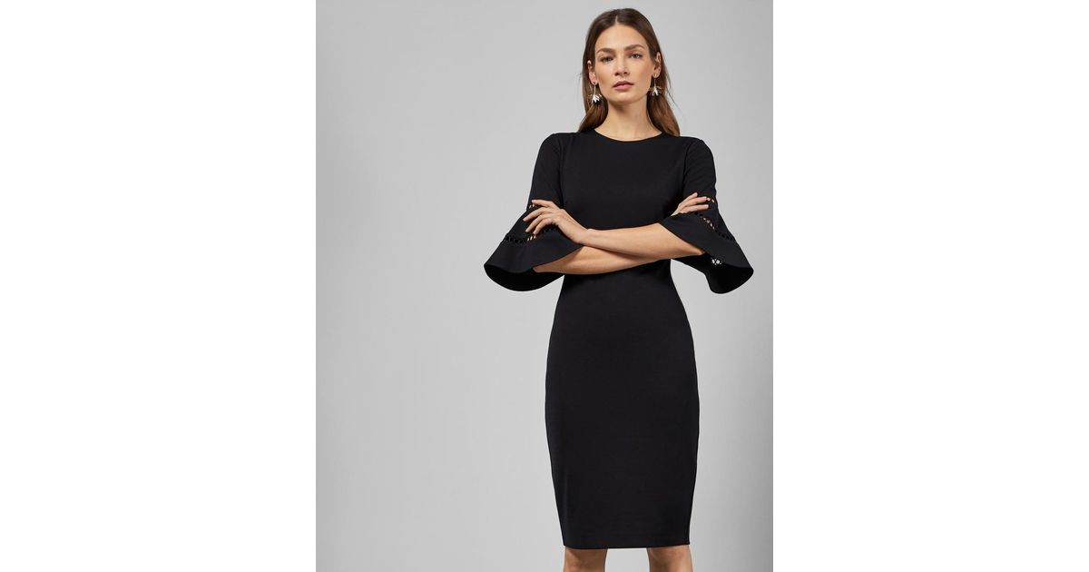 ted baker navy bodycon dress