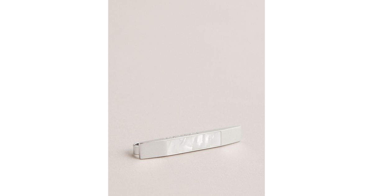 Ted Baker Marbled Tie Bar in Natural for Men | Lyst