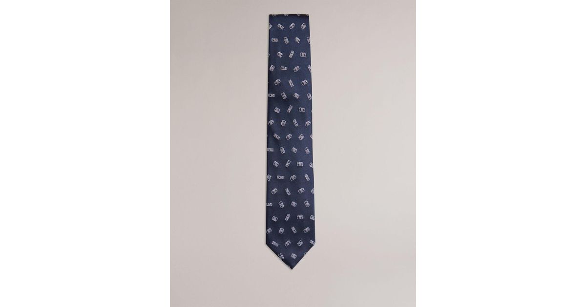 Ted Baker Jacquard Camera Tie in Blue for Men | Lyst