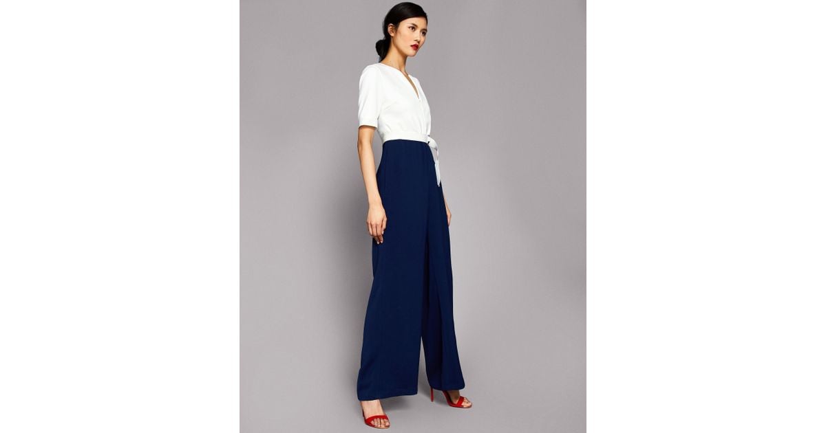 ted baker navy jumpsuit