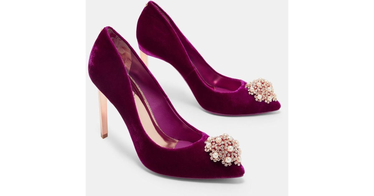 Ted Baker Brooch Detail Velvet Courts 