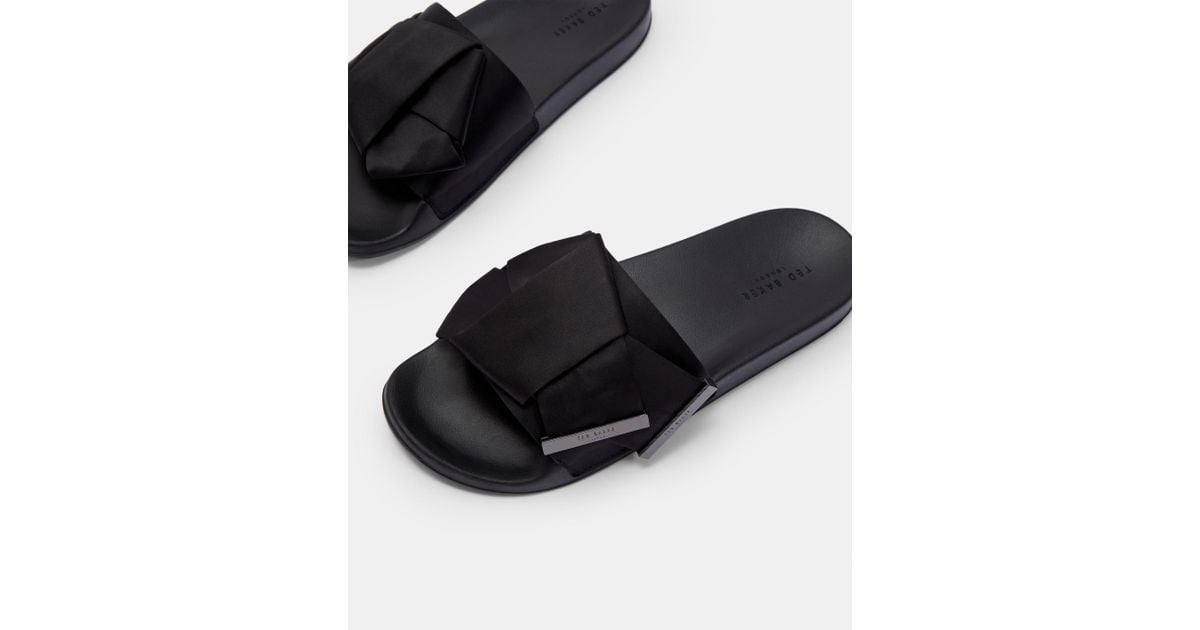 ted baker knotted bow sliders