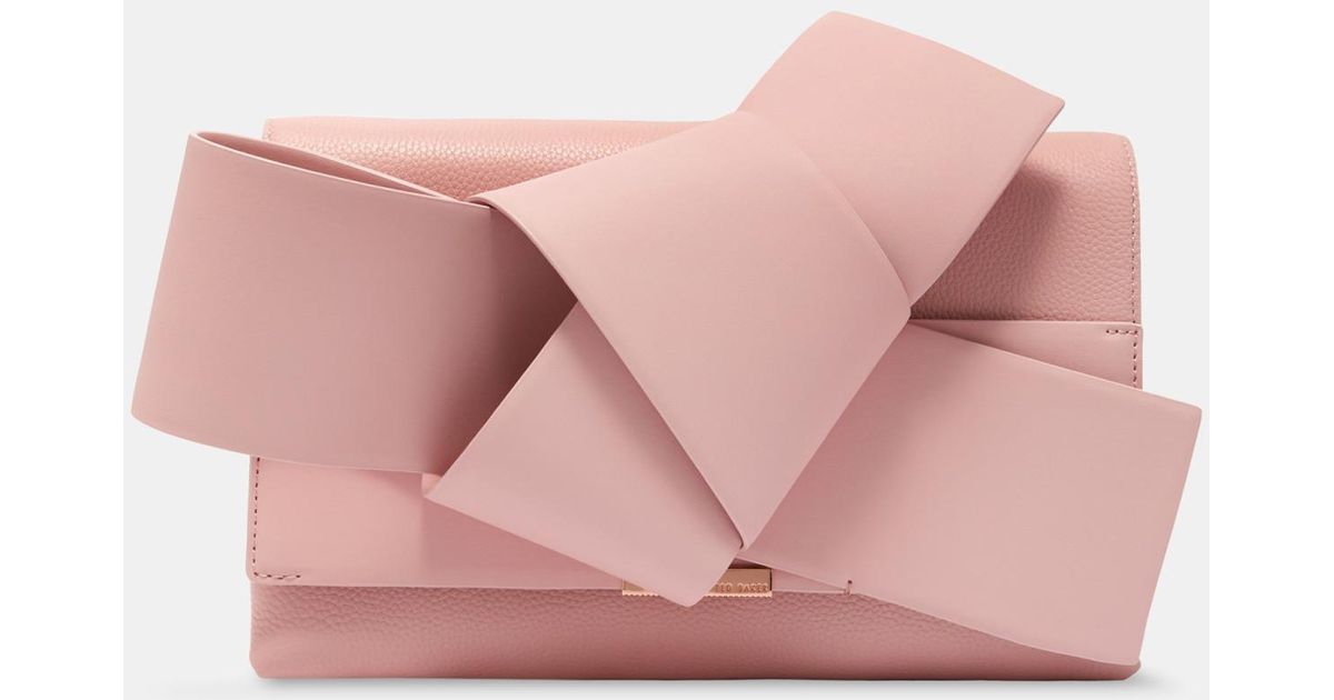 Ted Baker Giant Knot Bow Clutch Bag in Pink | Lyst UK