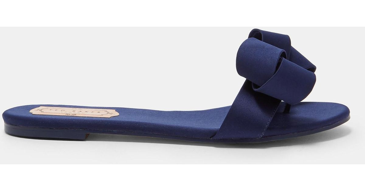 ted baker satin bow sliders