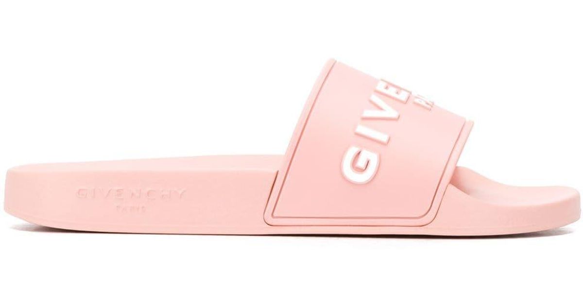Givenchy Slide Flat Slippers in Nude (Pink) - Lyst