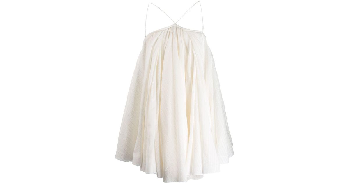Jacquemus Belluno Stripe Jacquard Cotton Blend Mini Dress in White | Lyst