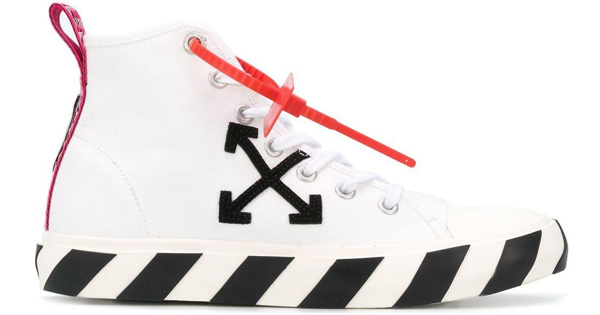 off white mid top sneaker