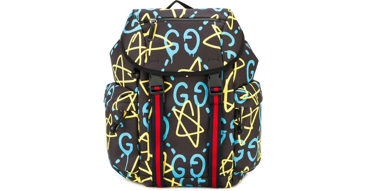 . Integreren gewoontjes Gucci 'ghost' Printed Backpack | Lyst