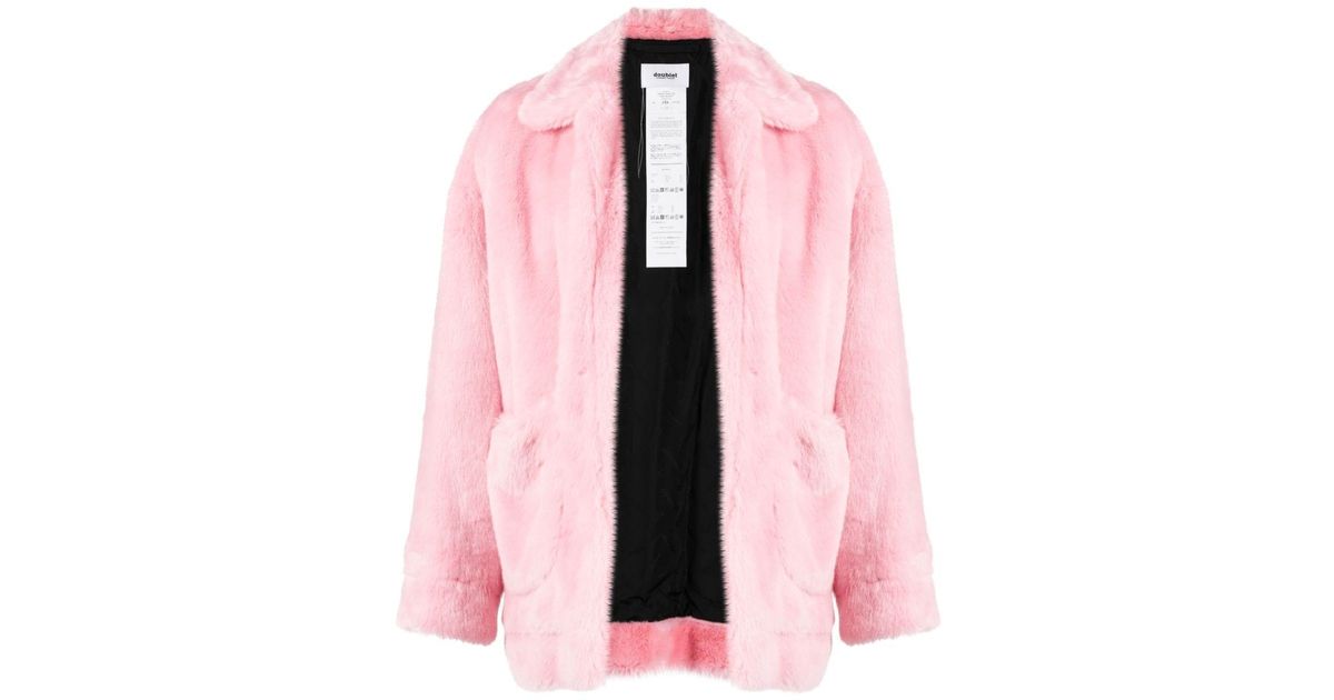 Doublet Bunny-motif Faux-fur Jacket in Pink for Men | Lyst