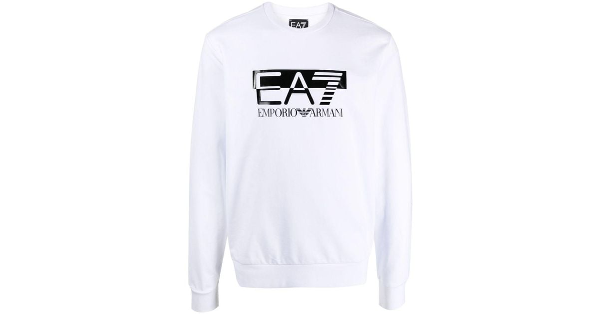 Ea7 white shop sweatshirt