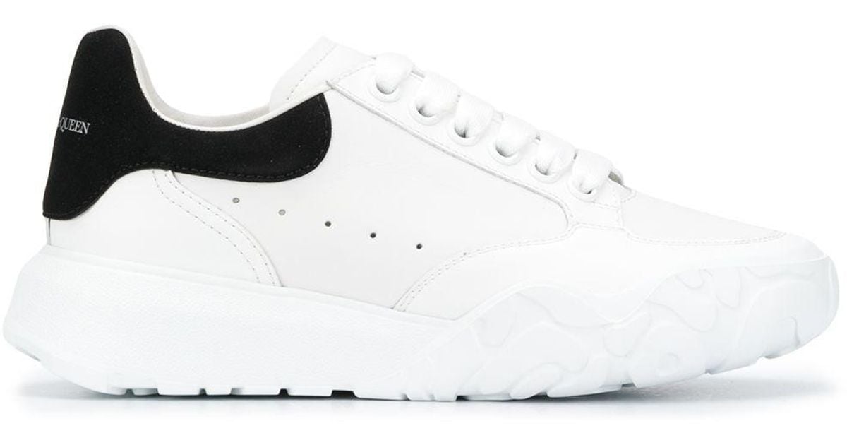 alexander mcqueen oversized leather platform sneakers