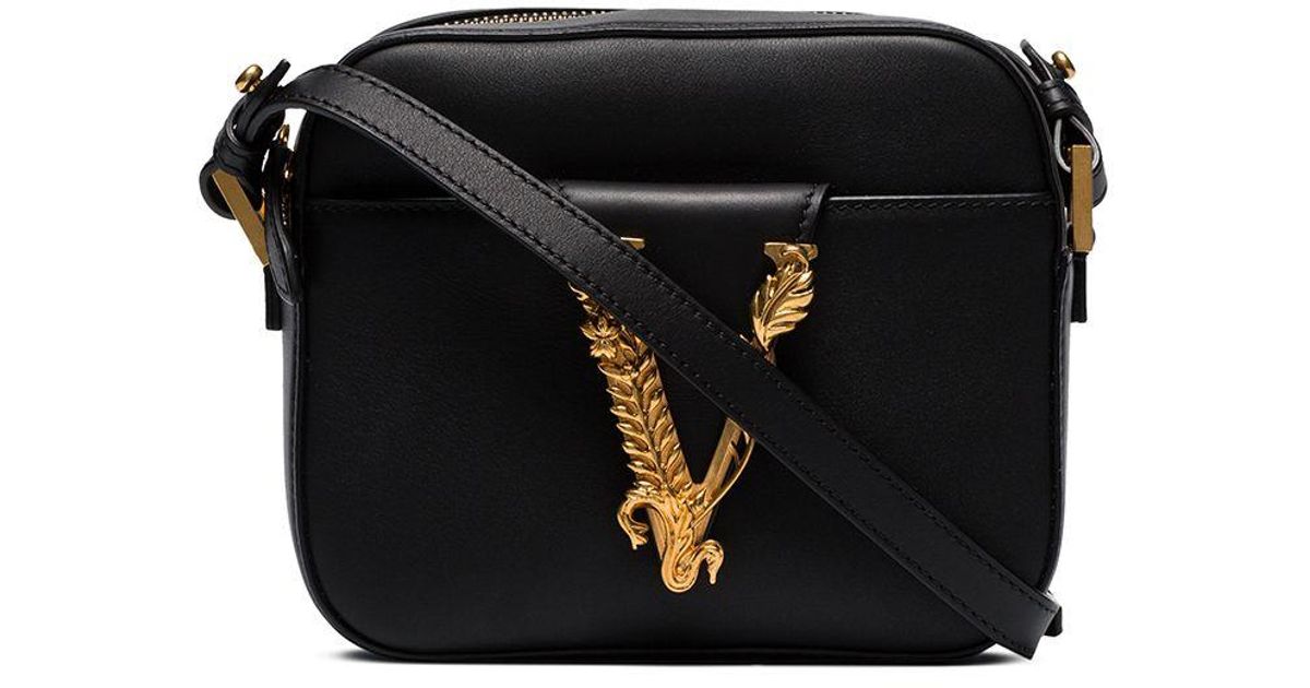 Versace Leather Virtus Camera Bag in Nero (Black) Save 45 Lyst