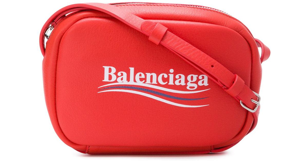 balenciaga logo camera bag