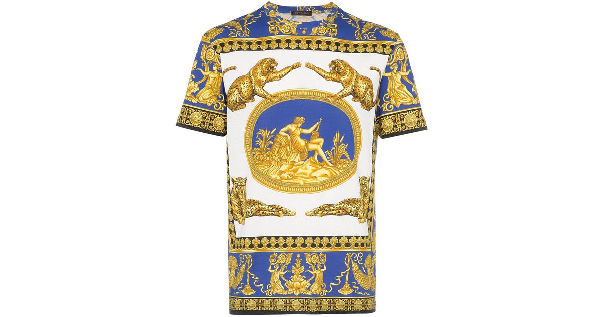Versace T-shirt Men in Blue for Men | Lyst