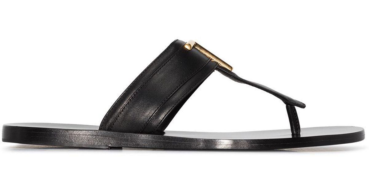Tom Ford Leather Thongs in Black for Men | Lyst UK