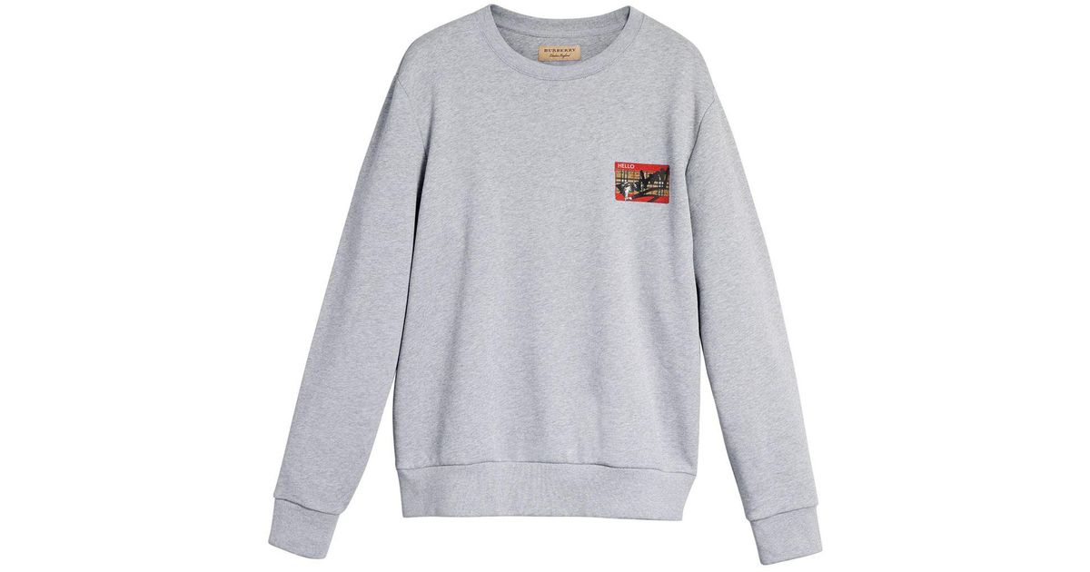 burberry grey crew neck