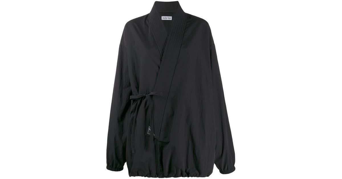 Balenciaga Kimono Style Lightweight Jacket in Black | Lyst