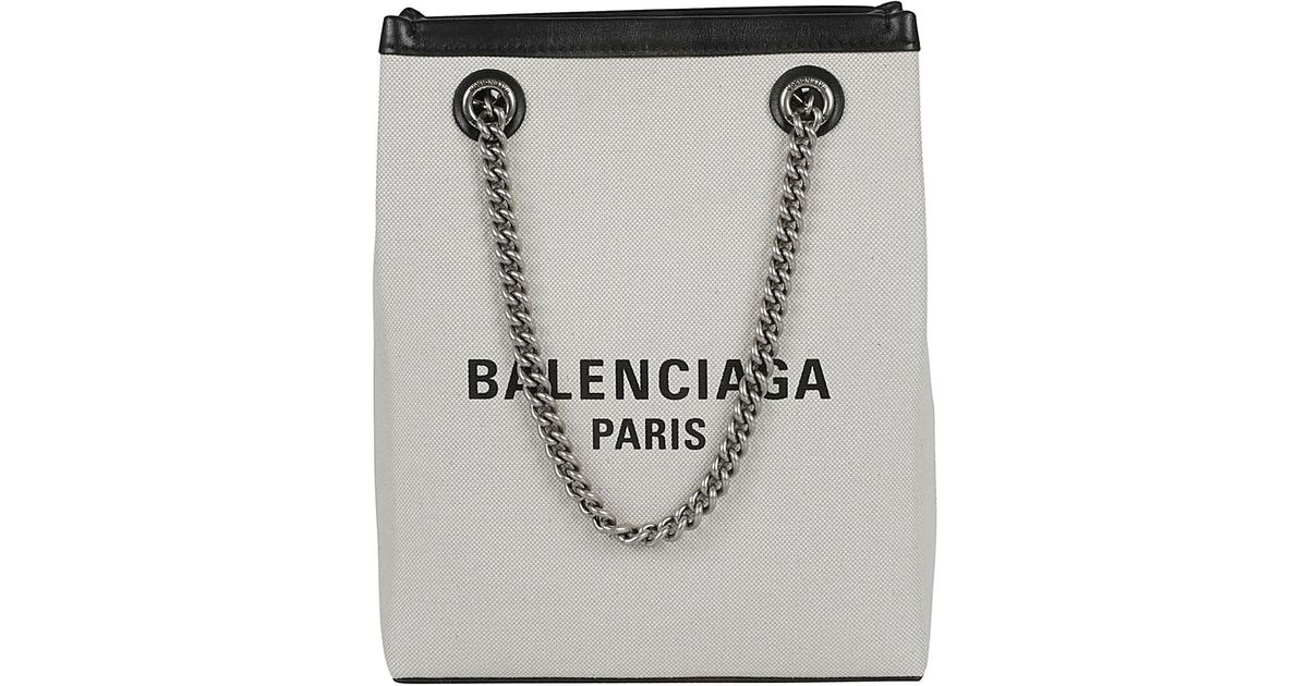Balenciaga Duty Free Canvas Phone Holder in Gray Lyst