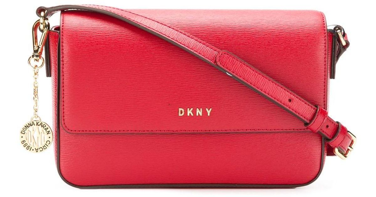 DKNY Bryant Leather Crossbody Bag in Red Lyst