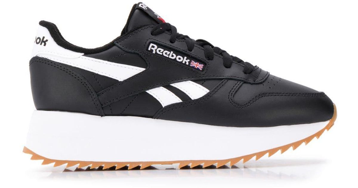 Reebok Lace Platform Sneakers in Black | Lyst