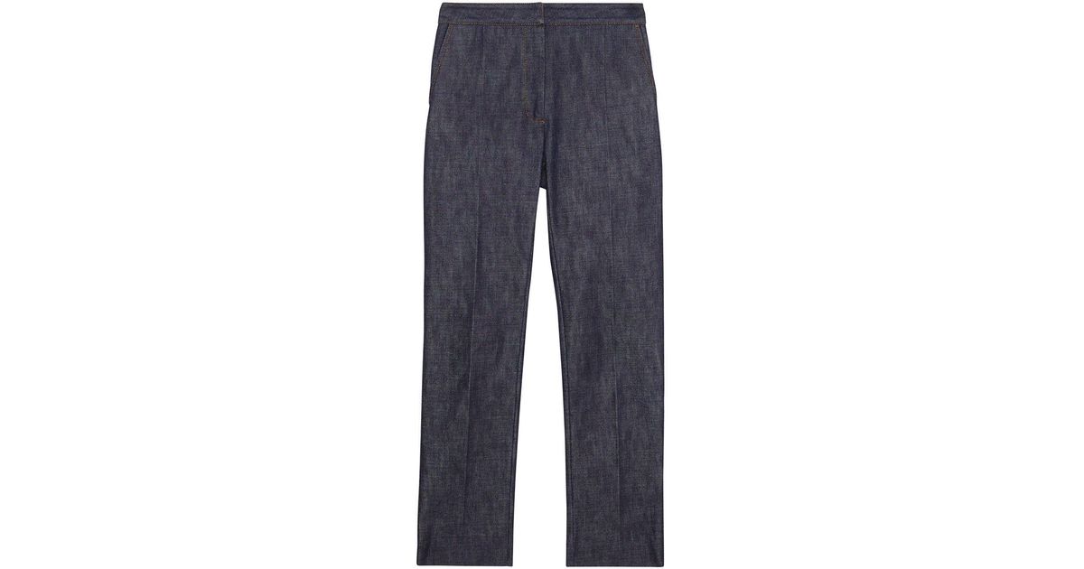 Burberry Denim Japanese Cotton Jeans With Tb Logo in Indigo (Blue) Lyst