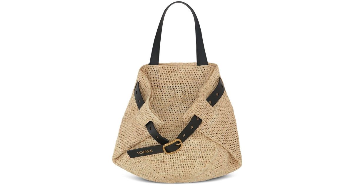 かごバッグ LOEWE PUNCH HOLE MEDIUM STRAW BUCKET BAG Loewe x Paula's Ibiza Punch Hole Small Basket Shoulder Bag