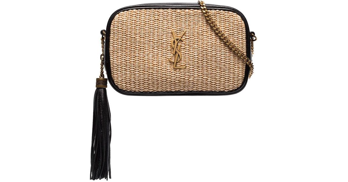 ysl round raffia crossbody bag