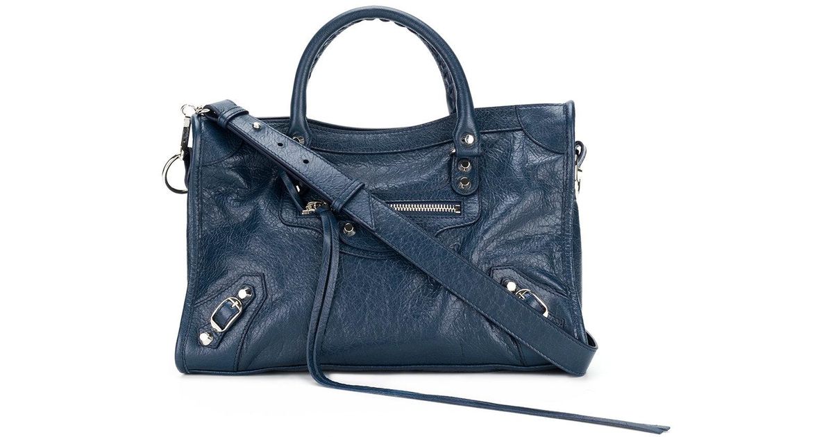 balenciaga city bag blue