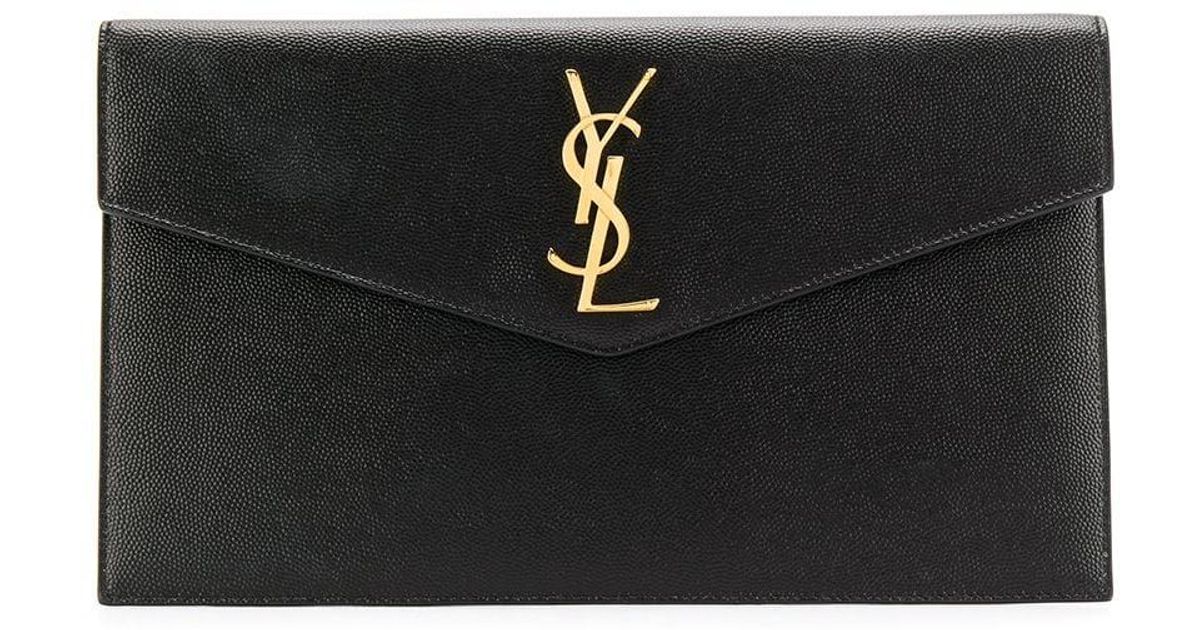 monogram leather pouch