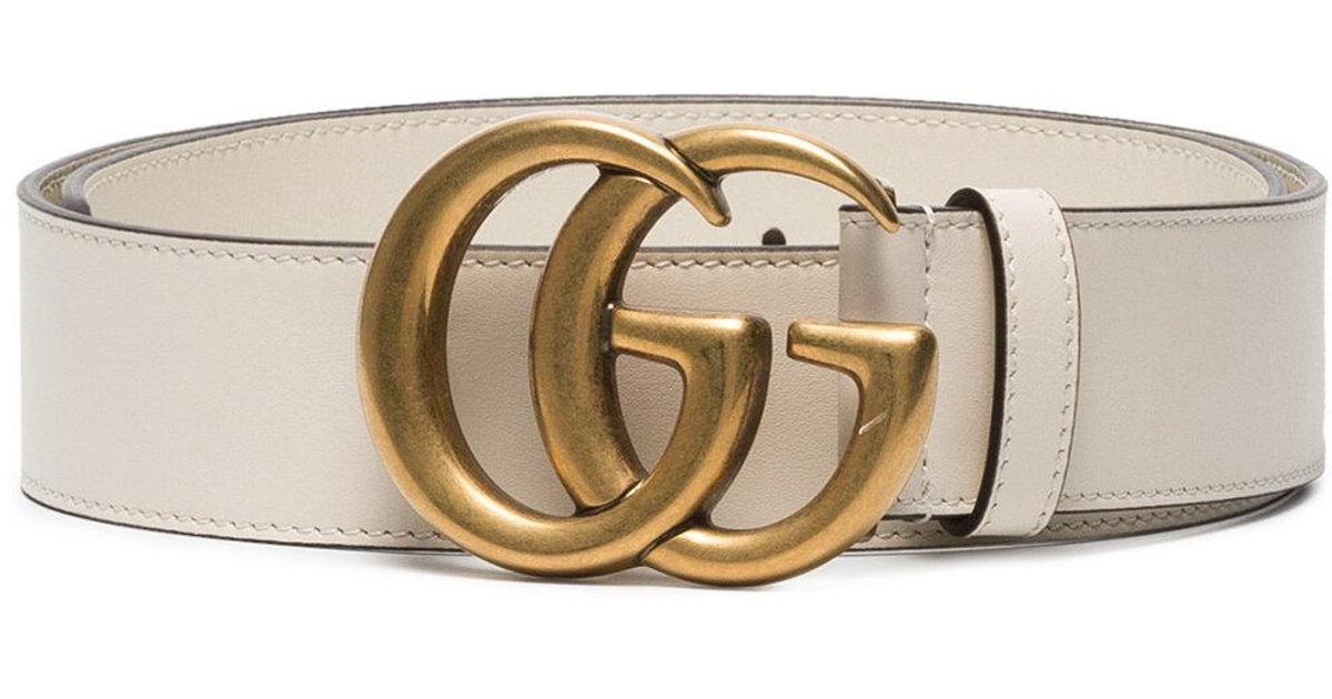 gucci marmont belt white
