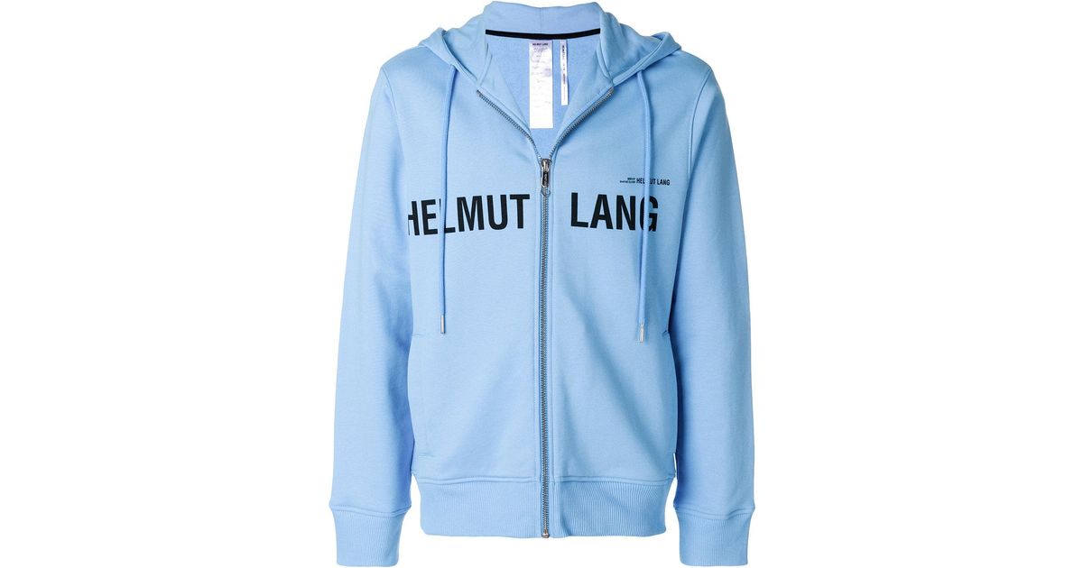 helmut lang light blue hoodie