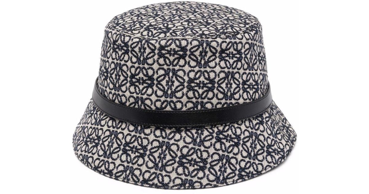 Loewe Canvas Anagram Jacquard Bucket Hat Lyst UK