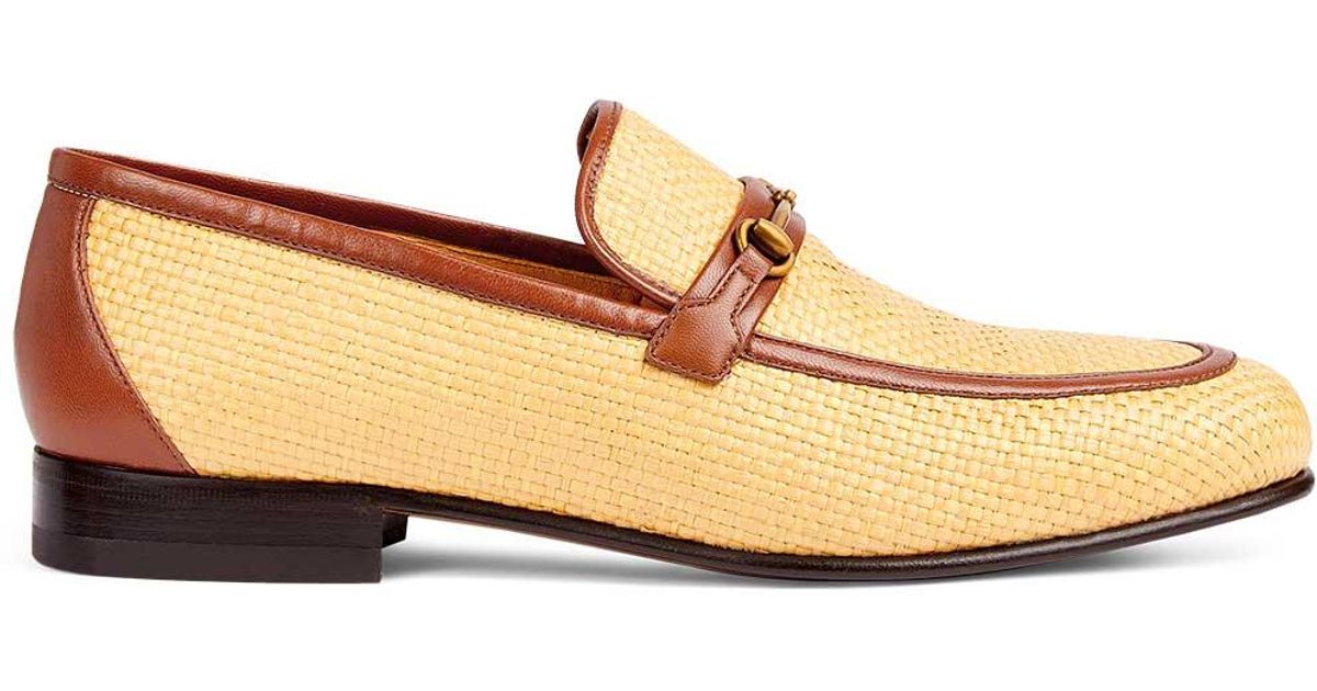 Gucci Straw Loafers in Natural for Men Lyst