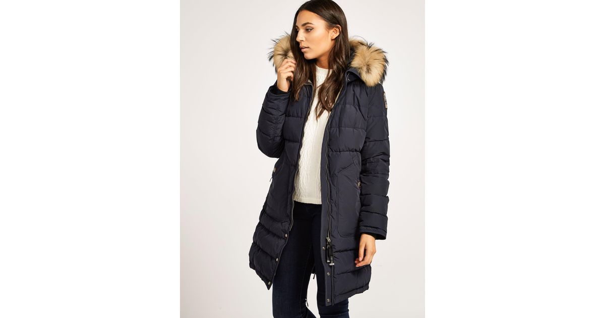 Parajumpers Light Long Bear Jacket in Navy Blue (Blue) | Lyst