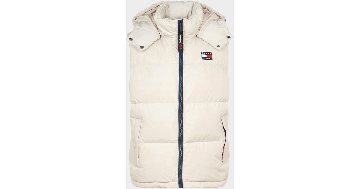 Tommy Hilfiger Alaska Puffer Gilet White in Cream (Natural) Lyst