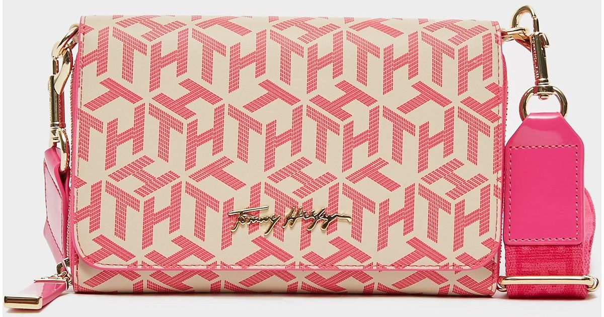Tommy Hilfiger Icon Monogram Cross Body Bag in Pink Lyst Australia