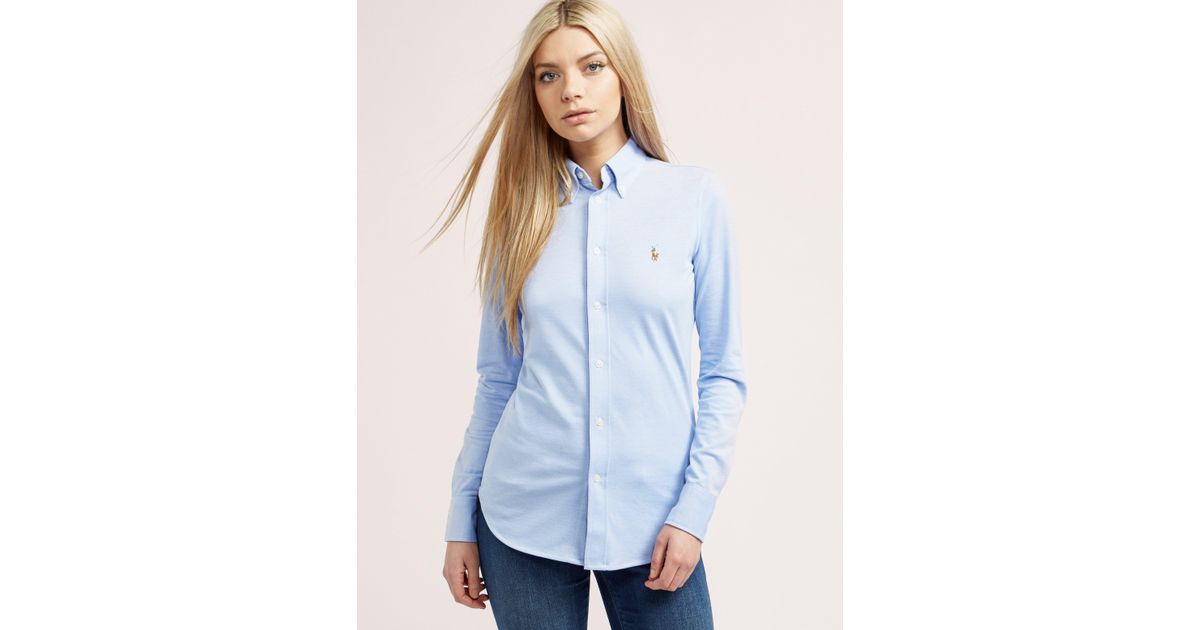 blue oxford ralph lauren shirt