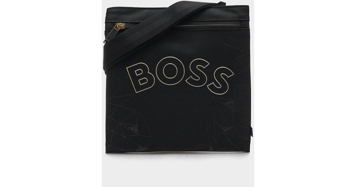 BOSS by HUGO BOSS Catch Grid Crossbody Bag in Black for Men Lyst