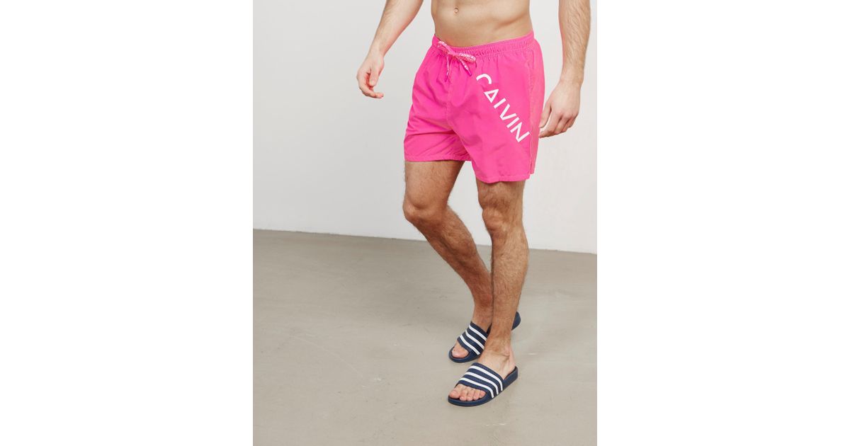 calvin klein pink swim shorts