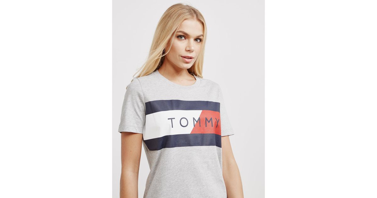 tommy hilfiger flag t shirt womens