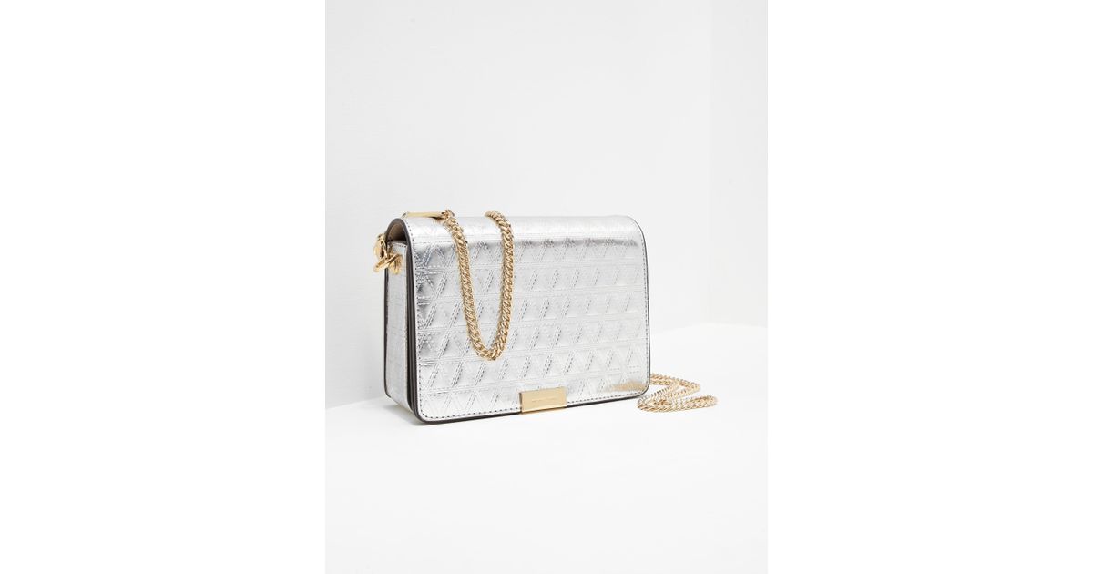 silver gold clutch bag