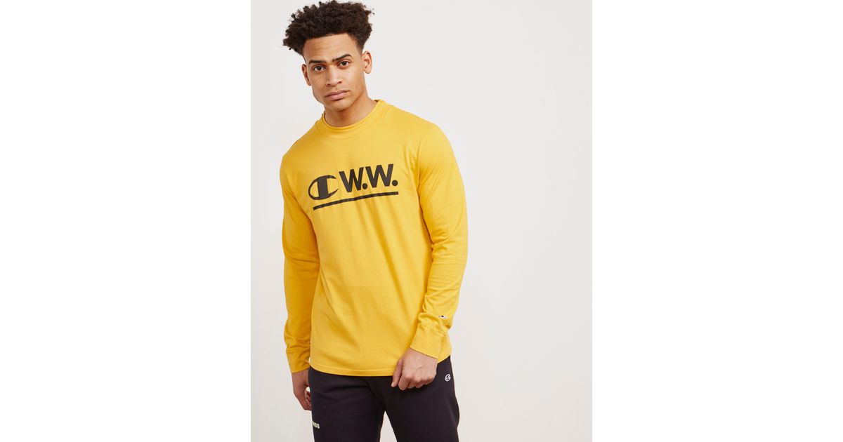 champion long sleeve yellow